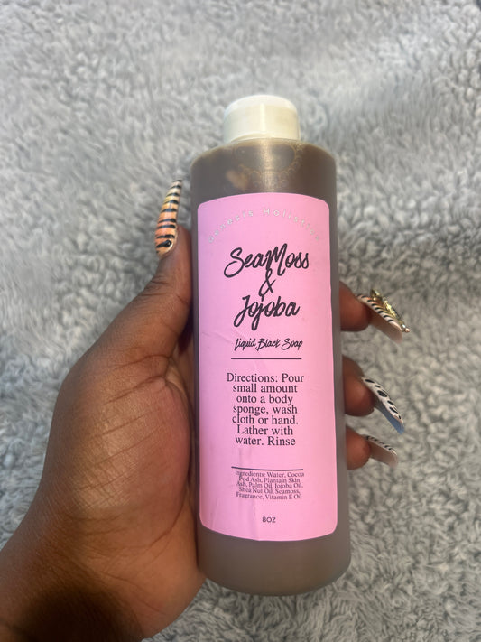 Seamoss & Jojoba Liquid Black Soap Body Wash